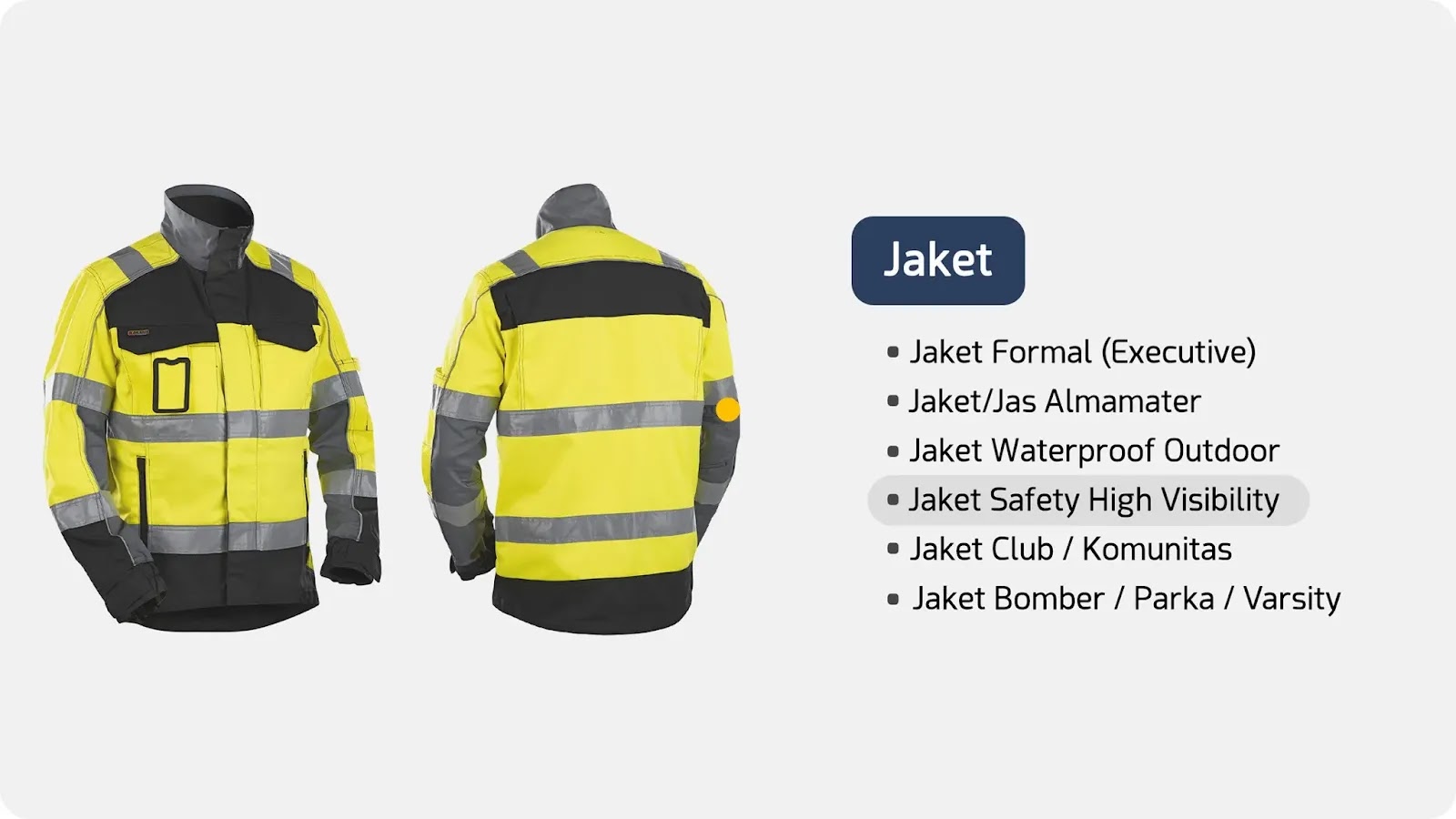 Pusat Pesan Jaket Safety Proyek,Pusat Jaket Safety,  Jual Jaket Safety Proyek, Pesan Jaket di Indoensai, Raja Konveksi